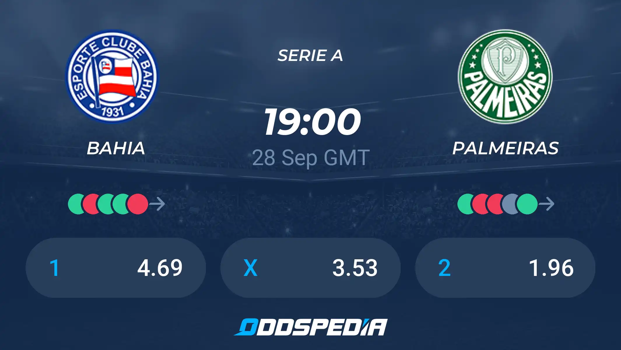 esporte clube bahia vs palmeiras stats